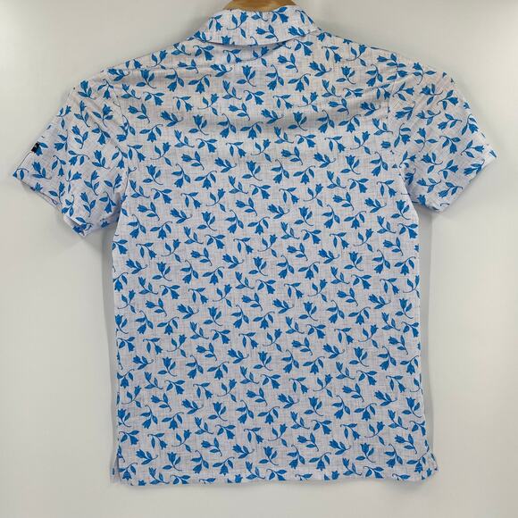 Yatta Men's Small Blue‎ Floral Pattern Short Sleeve Golf Polo NWT MSRP$50 - Picture 6 of 6